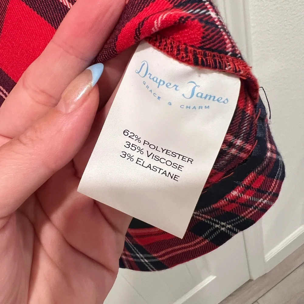 Draper James Angie Check Ruffle Shift Dress - Picture 9 of 12